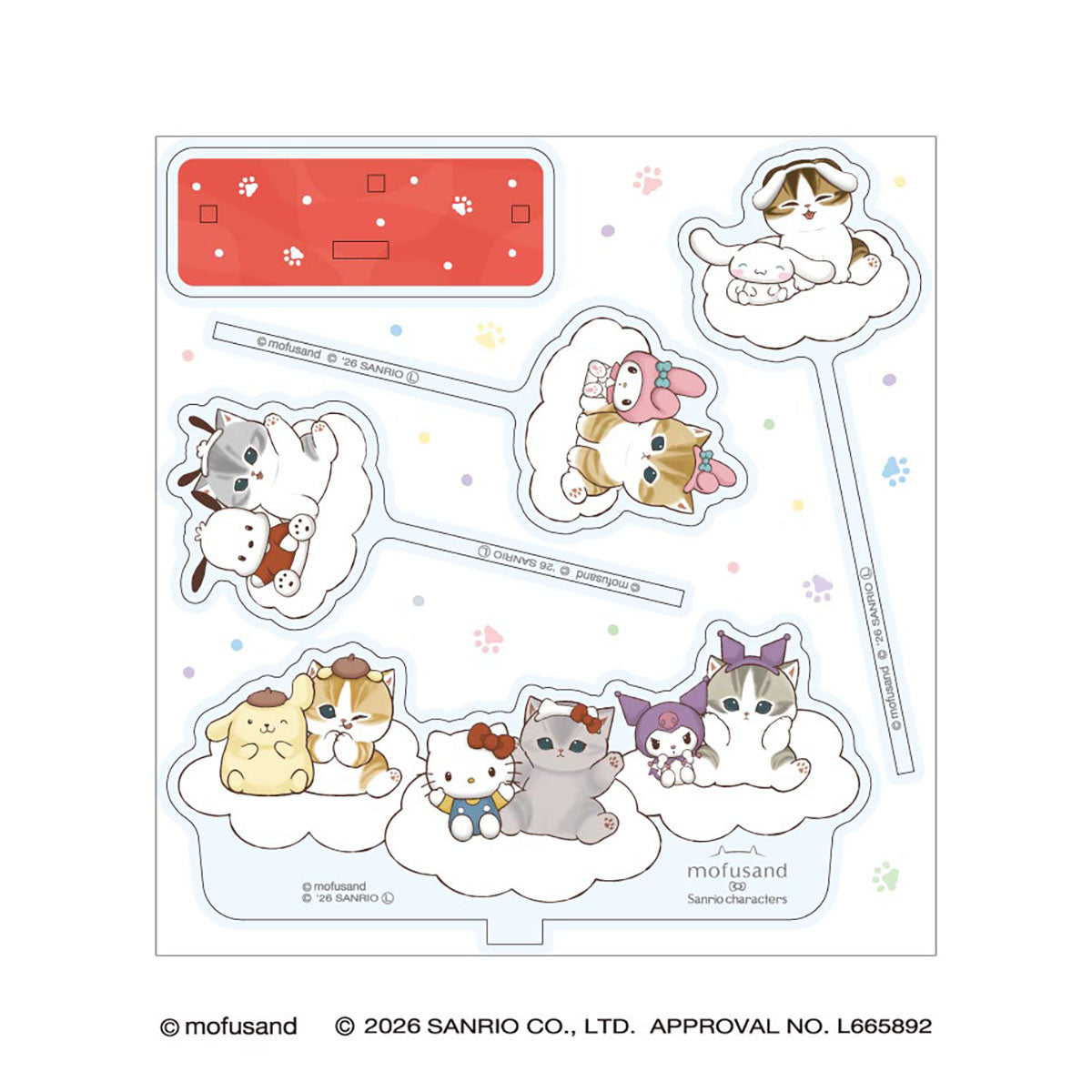 mofusand x Sanrio Characters 2-Way Pickril Stand