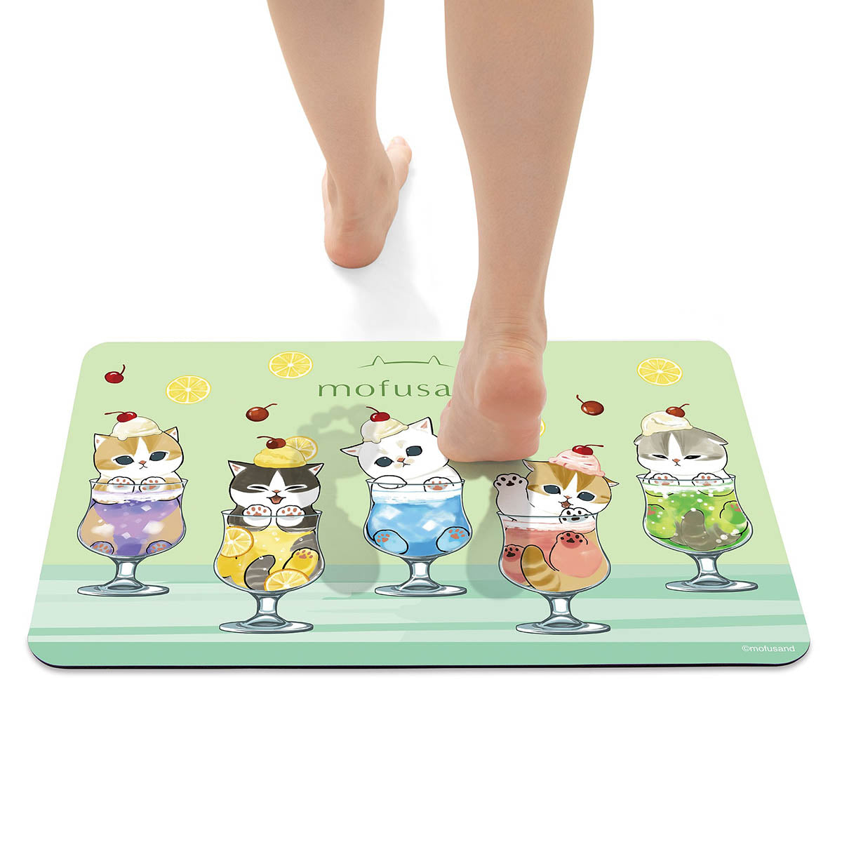 mofusand Diatomaceous Earth Soft Bath Mat (Cream Soda Meow)