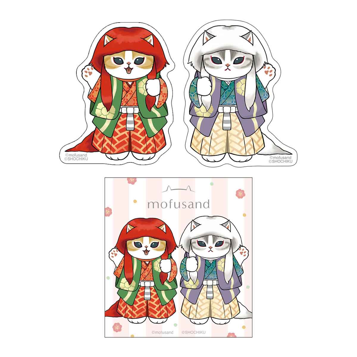 mofusand もふもふジャーニー 歌舞伎にゃんステッカーセット