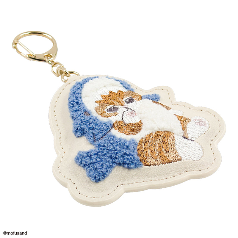 mofusand キーホルダー 刺繍ボア(さめ)