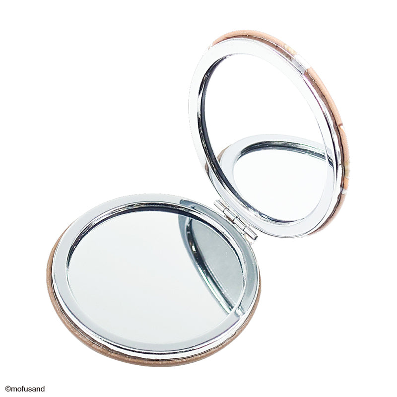 mofusand サークルミラー 刺繍ボア(きつね)