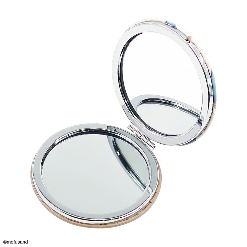 mofusand サークルミラー 刺繍ボア(さめ)