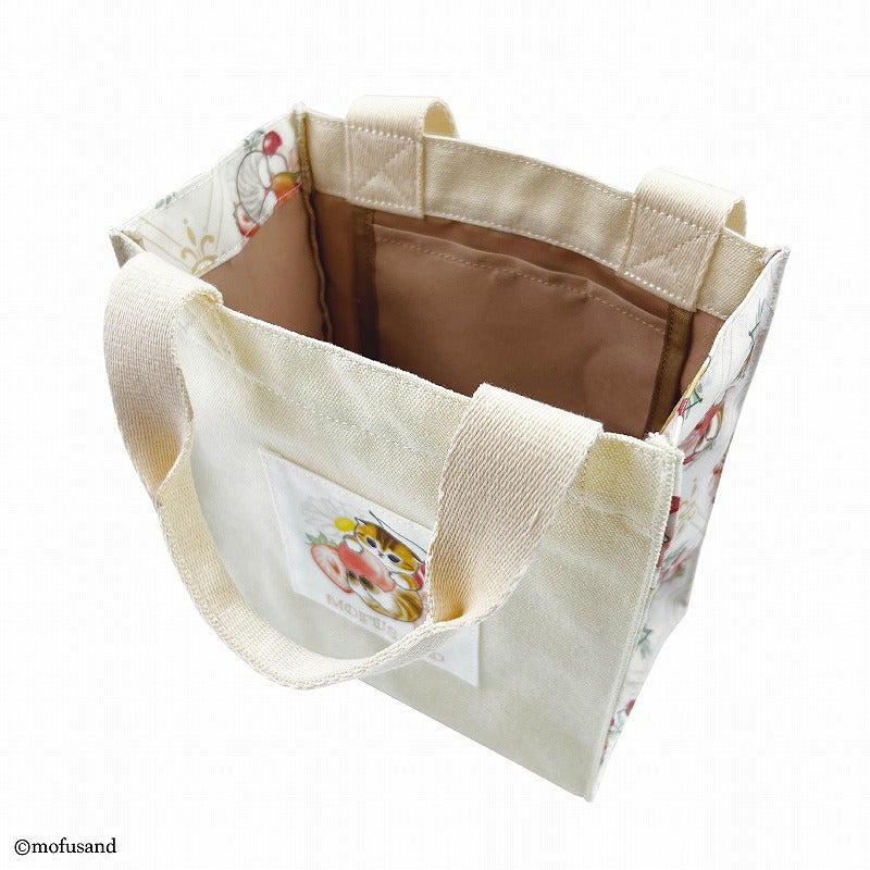 mofusand Mofumofu 매장 사각형 토트 라티스 WH