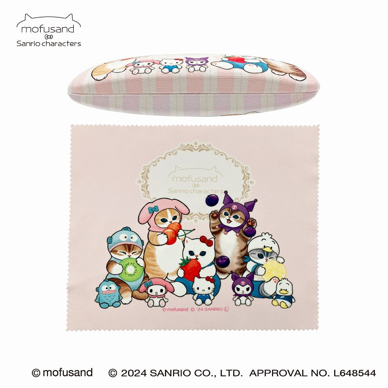 mofusand× Sanrio Characters Glasses Case (Pink)