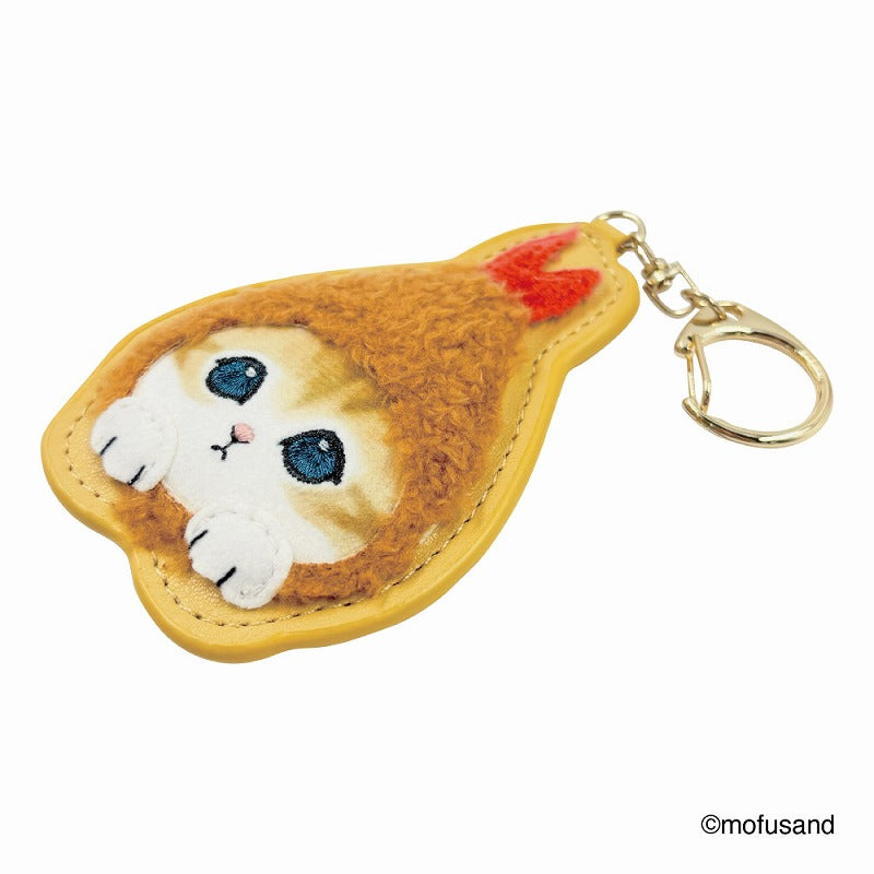 mofusand Fluffy moko emblem key chain (Shrimp Meow)