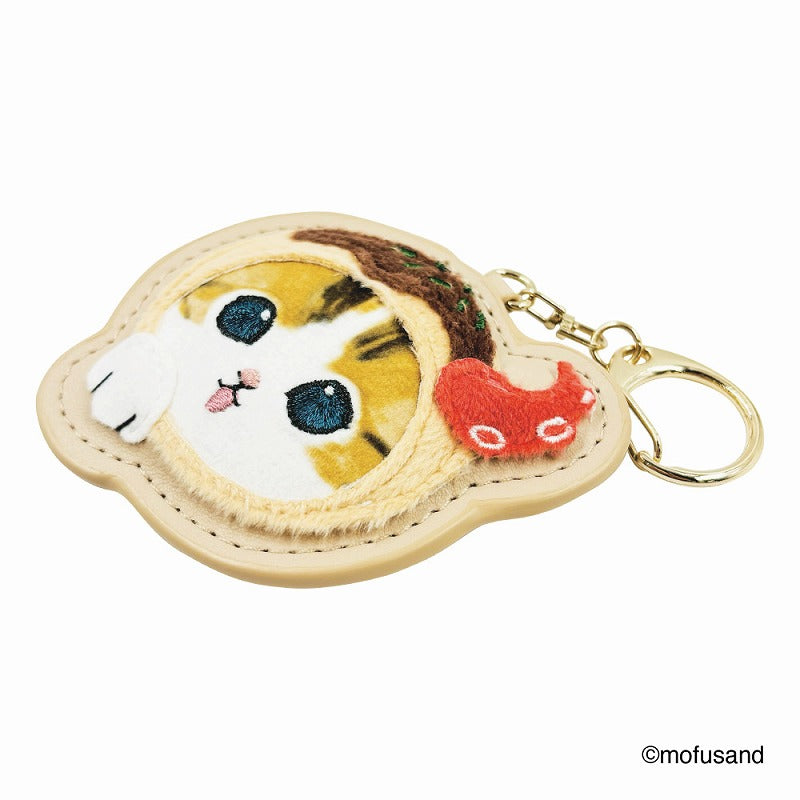 mofusand ふわもこワッペンキーホルダー(たこやきにゃん)