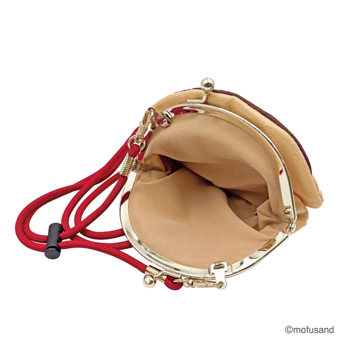 mofusand Face Clasp Purse Chirimen (Takoyaki Meow)