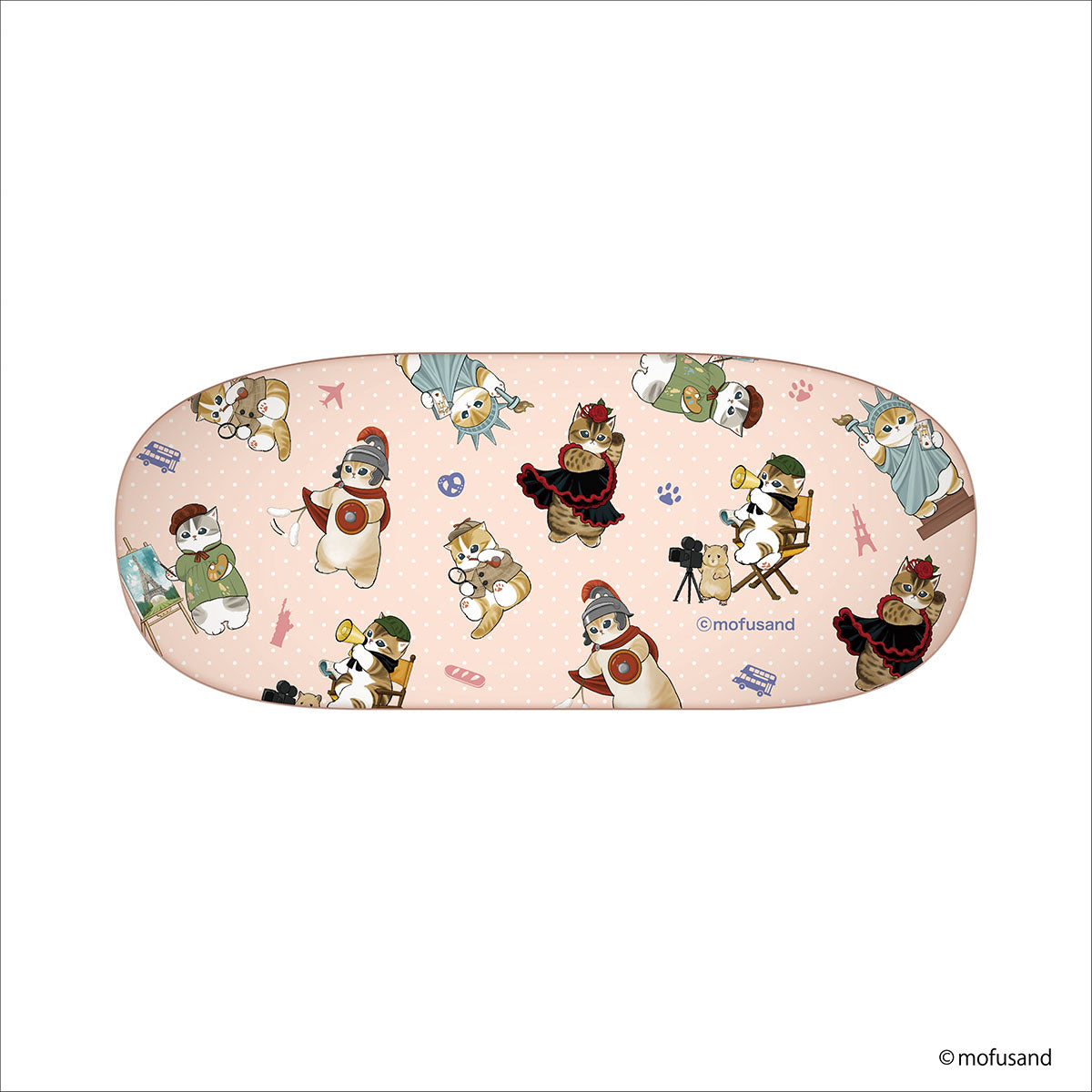 mofusand mofumofu journey Glasses Case (Pink)