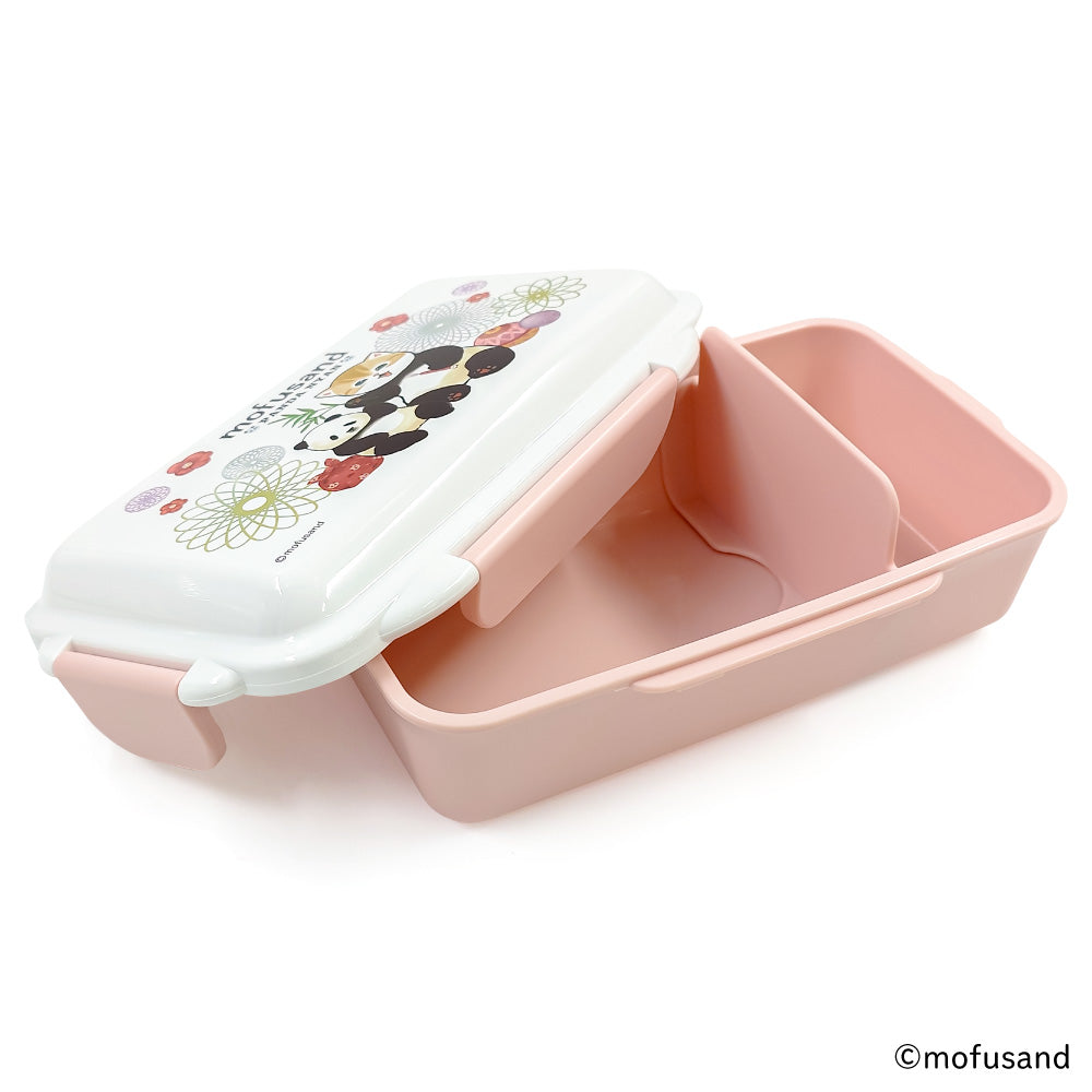 mofusand 4-Point Lock 1-Tier Lunch Box (Panda Meow)