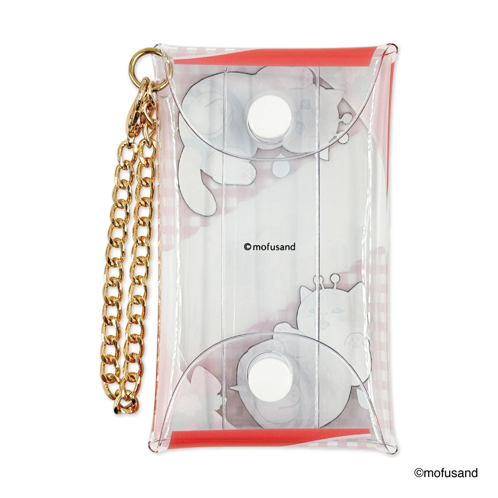 mofusand Clear Multi Case S with Chain (Bee Meow)