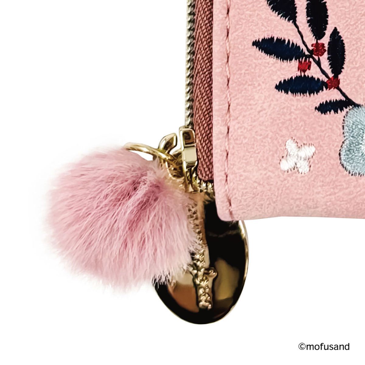 mofusand 데일리 파우치 보타니컬 (핑크 · 토끼냥)