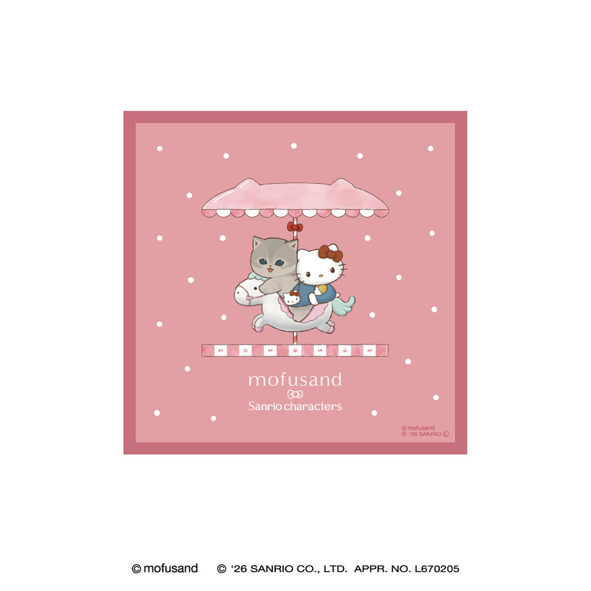 mofusand×三丽鸥 迷你毛巾 (凯蒂猫)