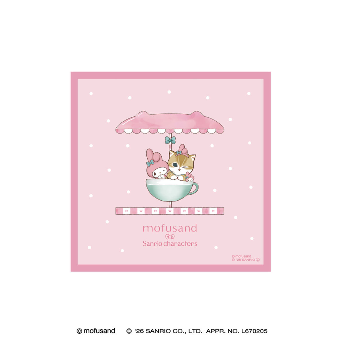 mofusand×三丽鸥 迷你毛巾 (美乐蒂)