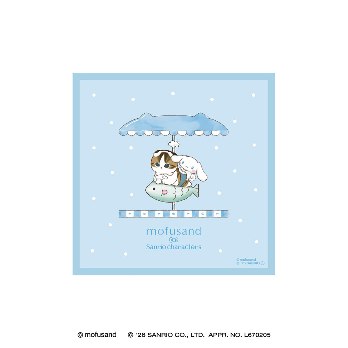 mofusand×三丽鸥 迷你毛巾 (大耳狗)