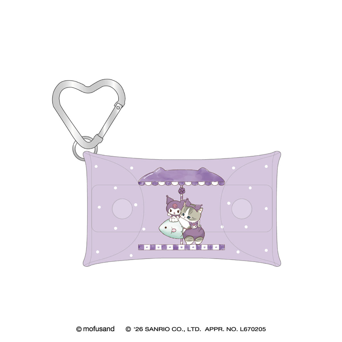 mofusand×三丽鸥 透明多功能收纳袋S (酷洛米)