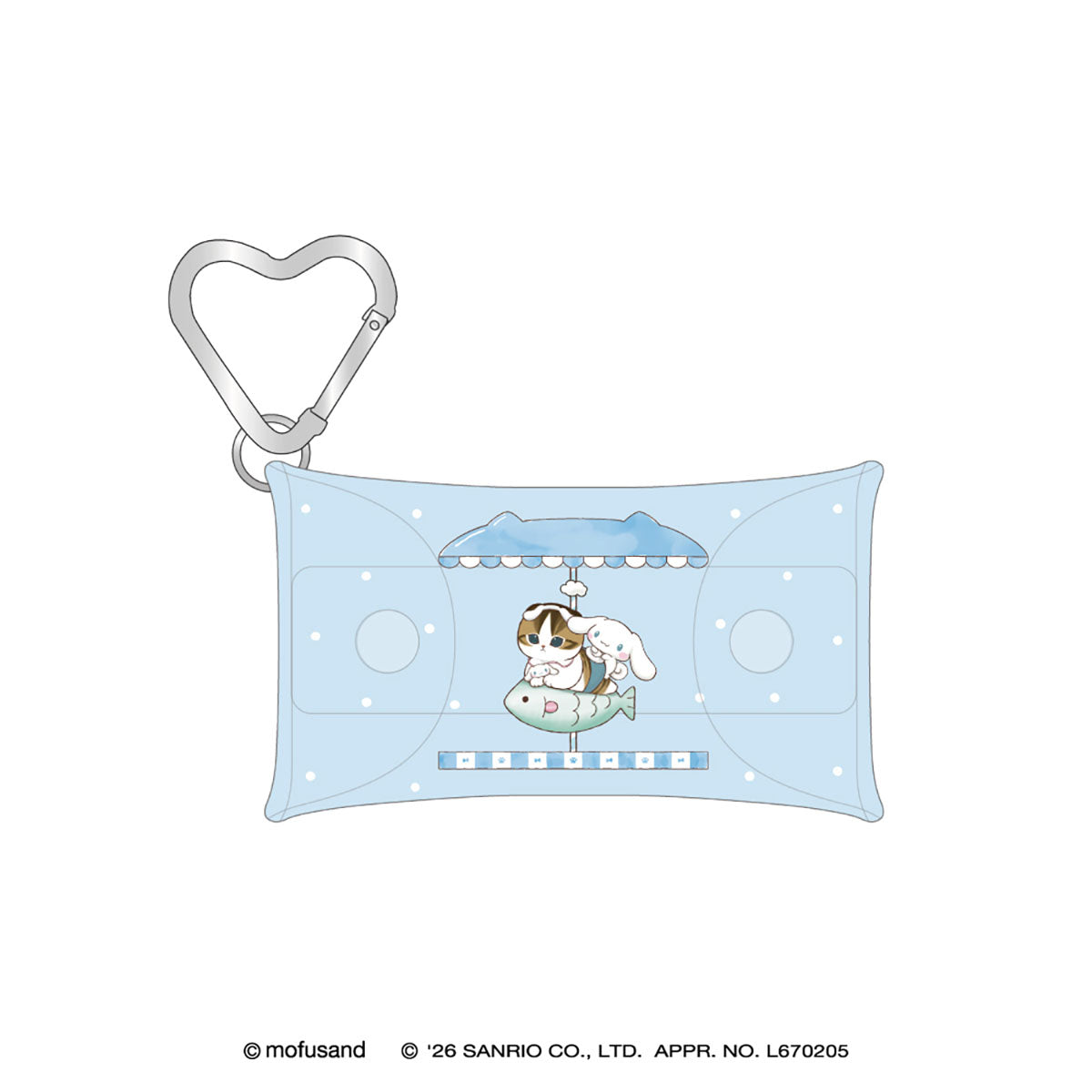 mofusand×三丽鸥 透明多功能收纳袋S (大耳狗)