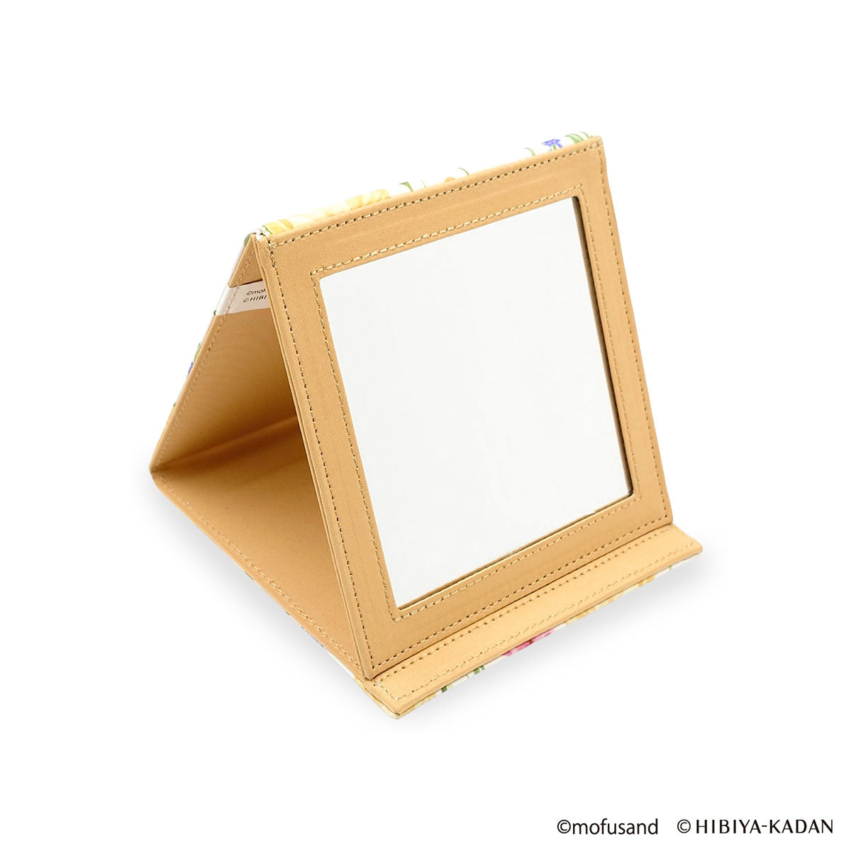 mofusand × HIBIYA-KADAN Foldable Square Mirror (Beige)