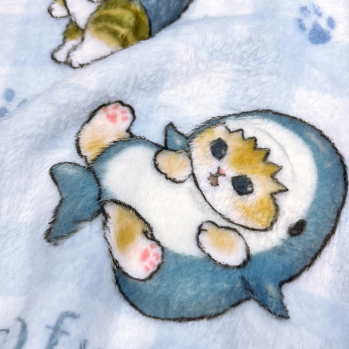 mofusand Towel Cap (Shark Meow - Blue)
