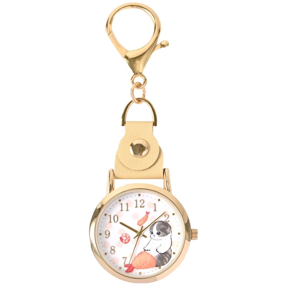 mofusand 水彩圆点钥匙扣便携表(炸虾猫)