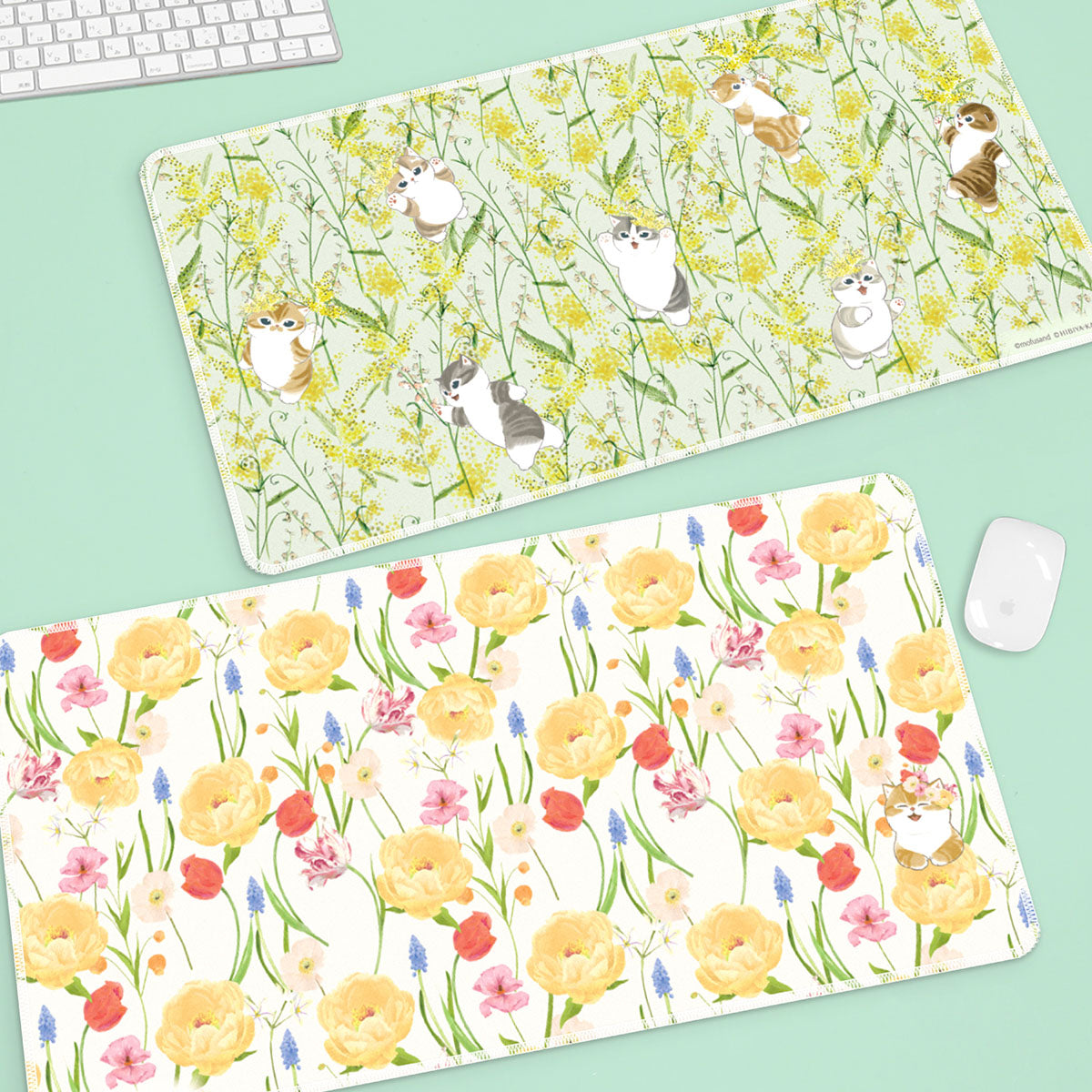 mofusand x Hibiya-Kadan Desk Mat (Green)