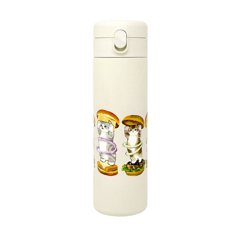 mofusand ステンレスワンプッシュボトル 480ml(ハンバーガー mofusand ステンレスワンプッシュボトル 480ml(ハンバーガー