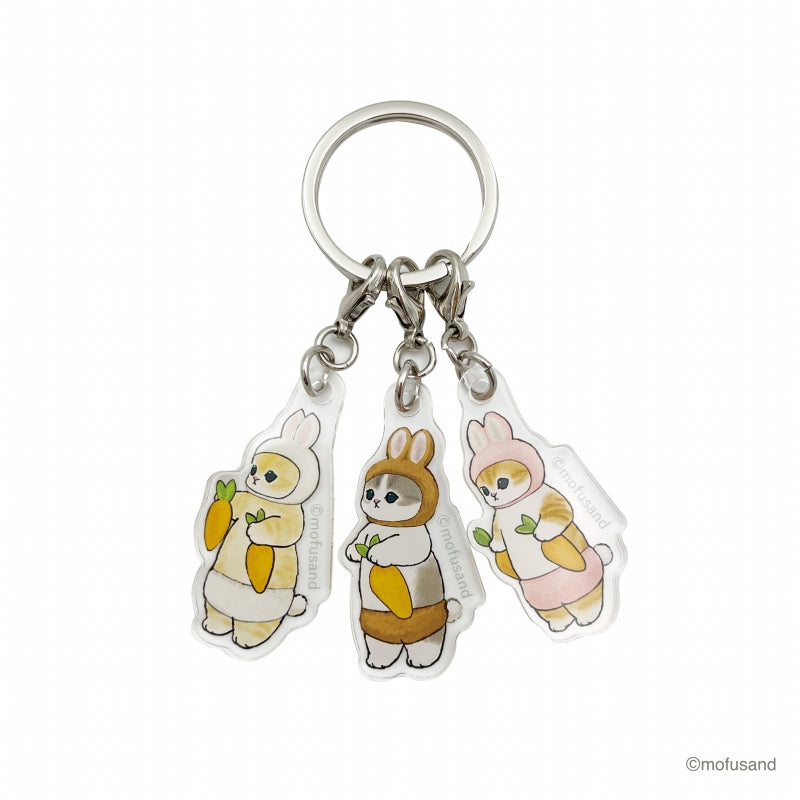 mofusand 3 acrylic key chain rabbit