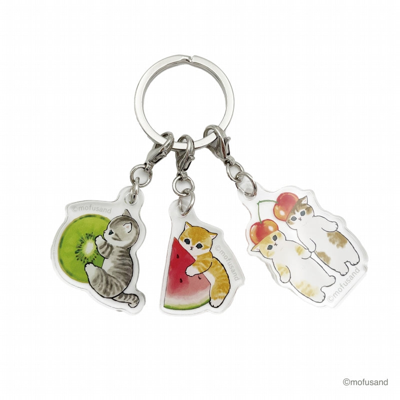 mofusand 3 acrylic key chain Cats And Fruits