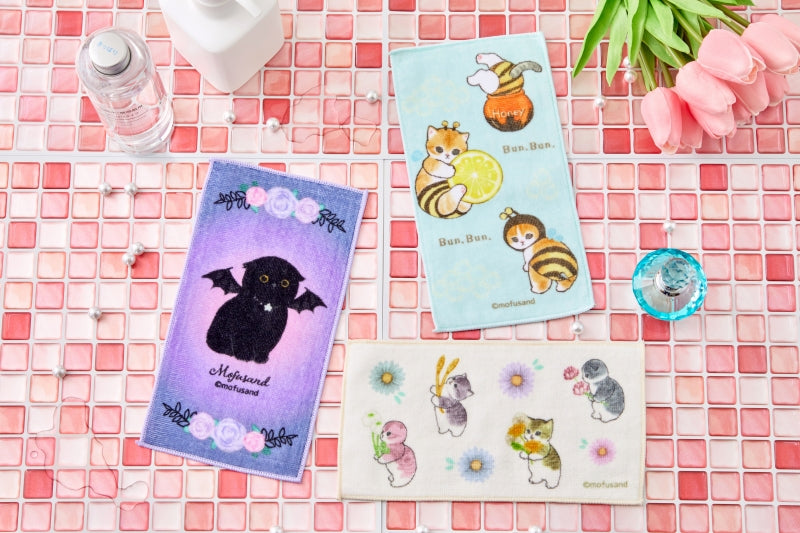 mofusand Mofumofu Store Set of 3 Towels (Kuroneko and others)