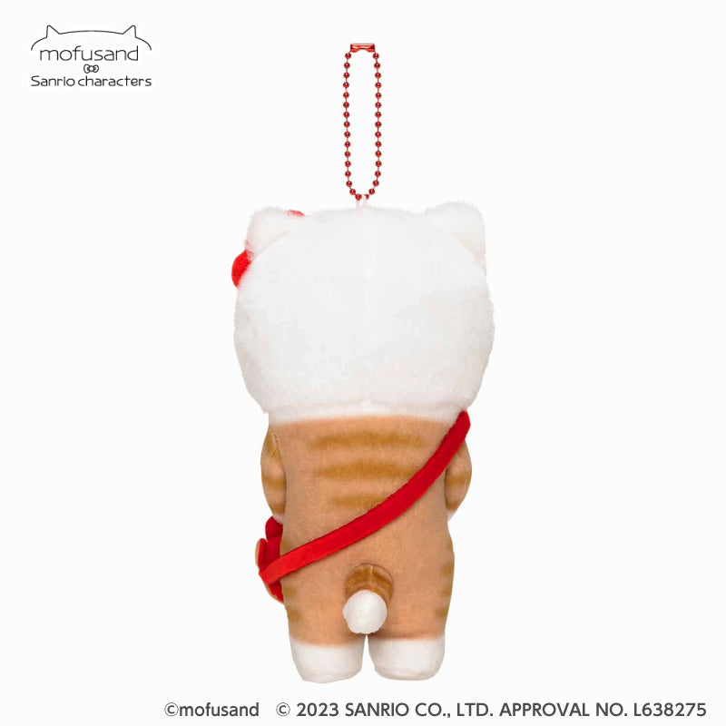 mofusand × Sanrio Characters Mascot Keychain (Hello Kitty)