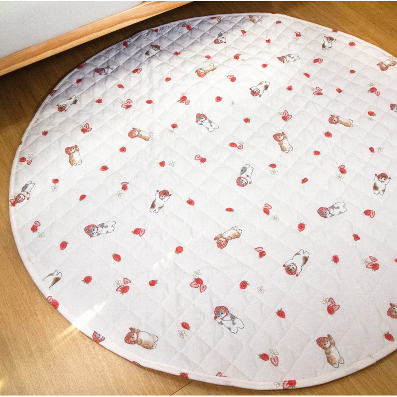 mofusand　モフサンド　キルティング 円形ラグ　敷きパッド　まとめ売り mofusand ラウンドラグ(イチゴ) | mofusandもふもふマーケット