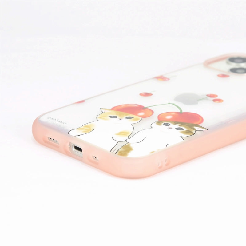 mofusand iiifit透明iPhone 14/13兼容案例(樱桃)