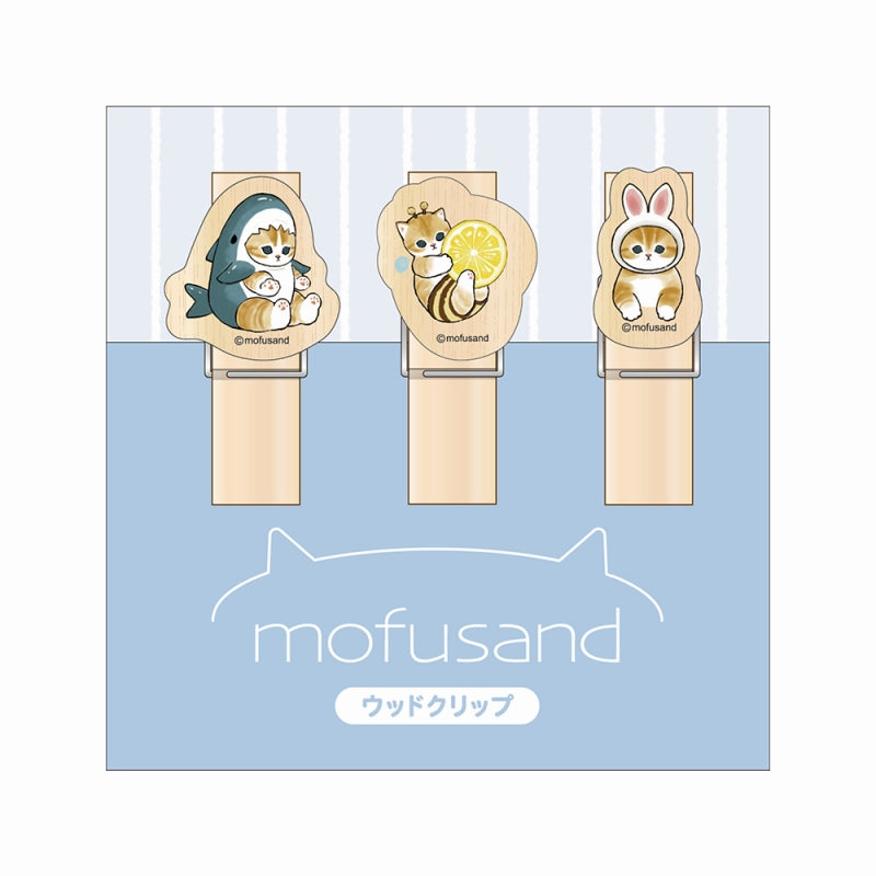 Mofusand ウッドクリップ(サメにゃん) 