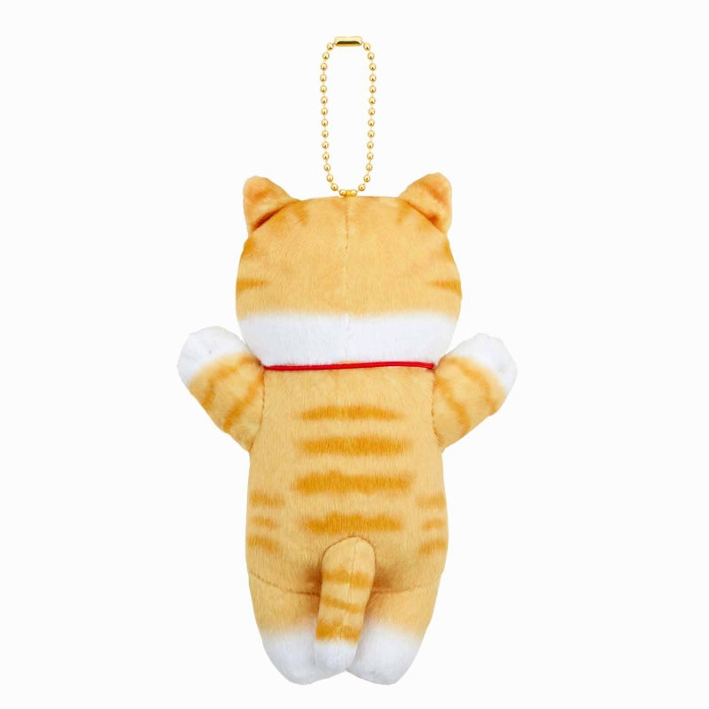 mofusand Surrendering Meow Mascot Keychain with Paws Up (Brown & White)