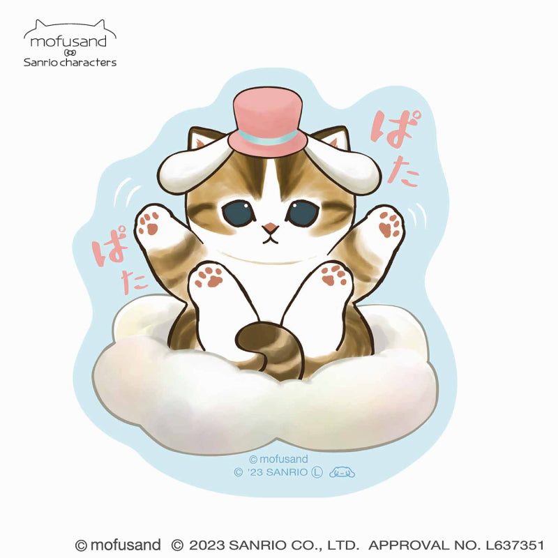 mofusand×三麗鷗 可以粘貼在智能手機(Patapata)上的清晰貼紙