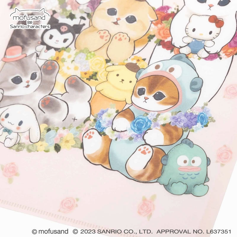 mofusand× Sanrio Characters Clear File (Ohana) with a gentle texture