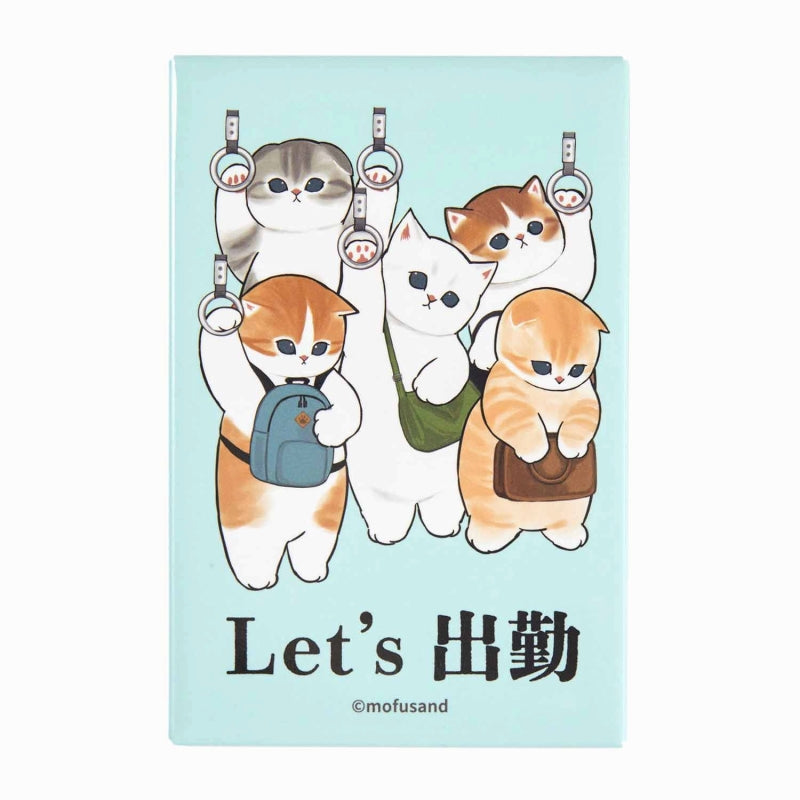 mofusand Mofumofu Station Square Magnet (Let's to work)