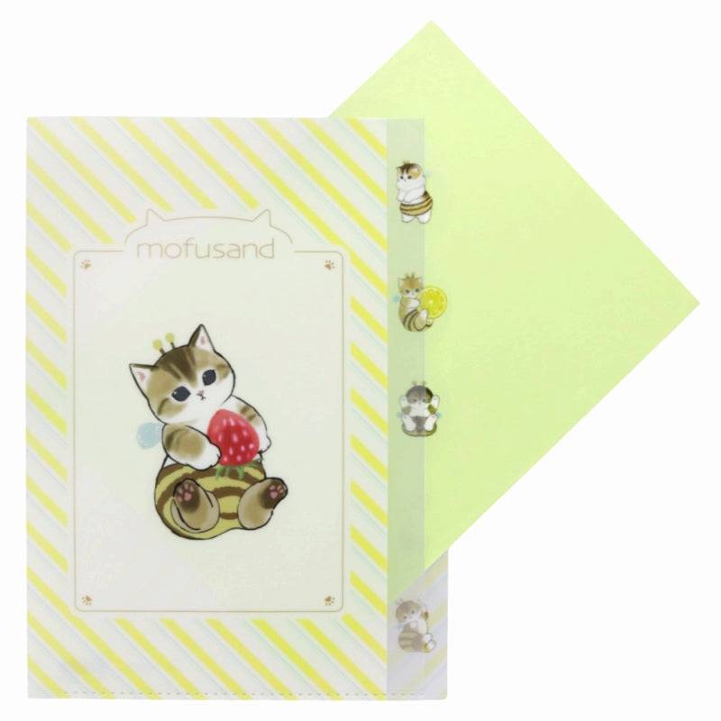 mofusand Die -cut clear file 5P (bee Nyan)