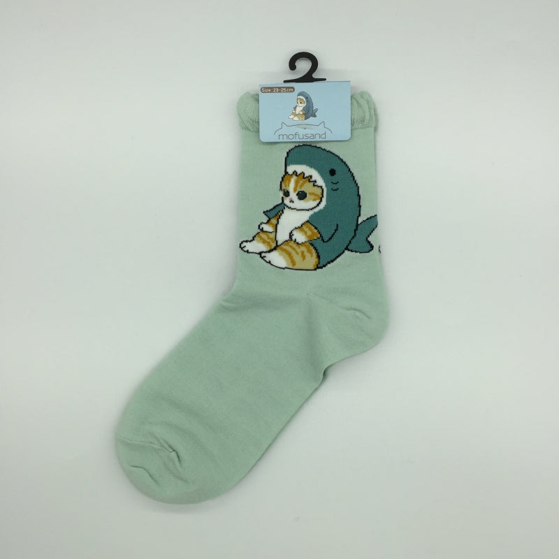mofusand クルーソックス(サメにゃん)