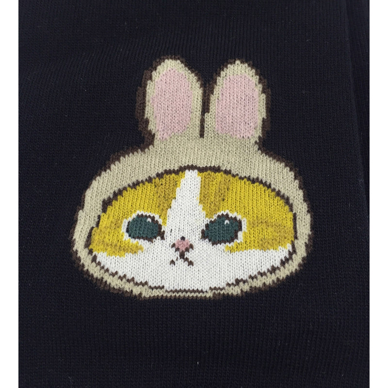 mofusand 인쇄 팔 커버 (Usanyan Pattern Black)