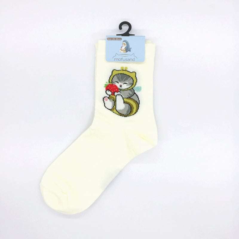 mofusand クルーソックス(はちにゃん)