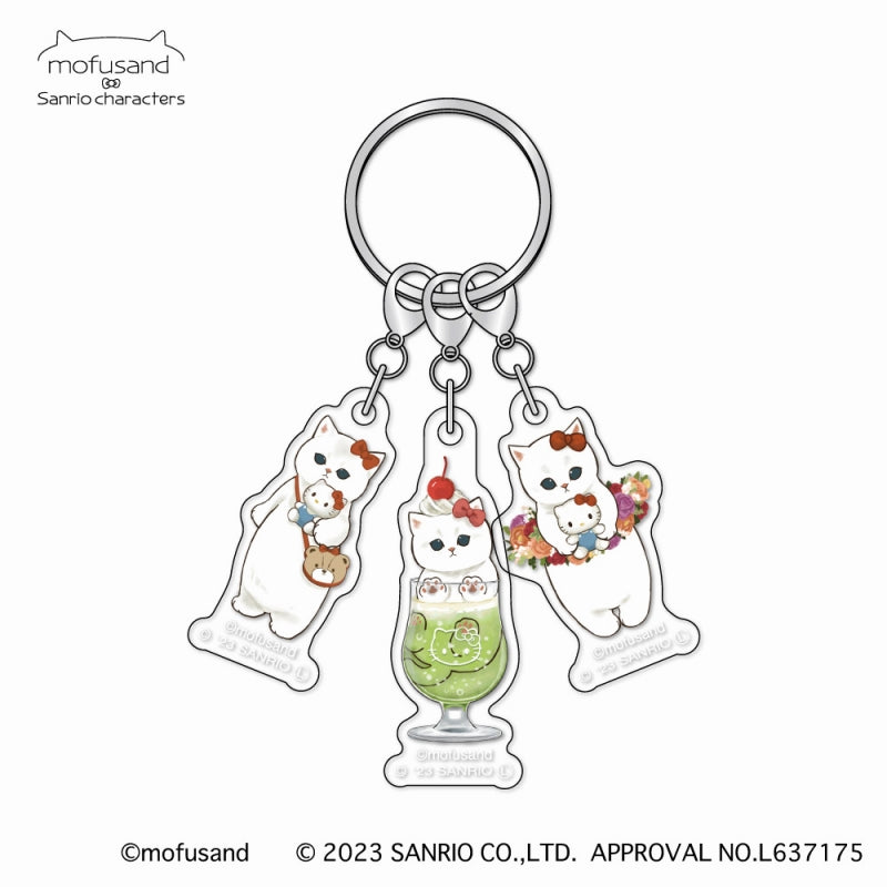 mofusand× Sanrio Characters 3 Acrylic Keychain (Hello Kitty ×)mofusand)