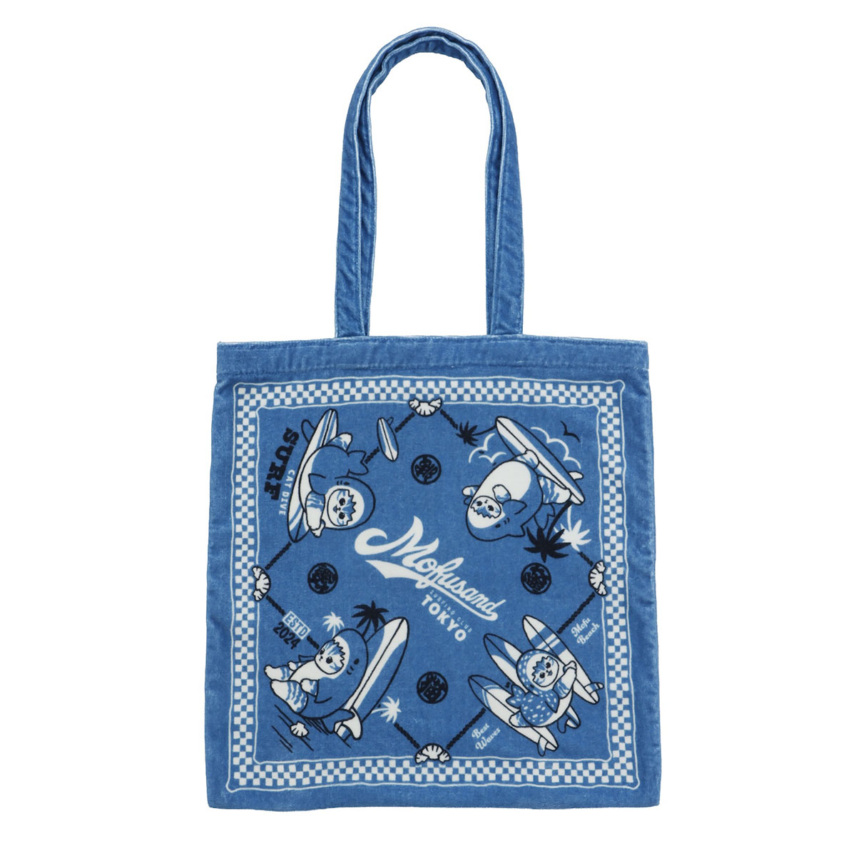 mofusand BOARD SHARK! Towel Tote shark Blue