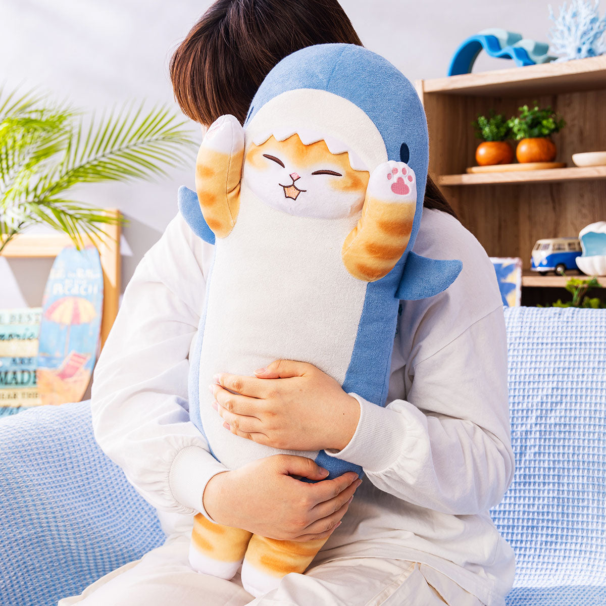 mofusand BOARD SHARK! 롱 상어냥 쿠션 인형