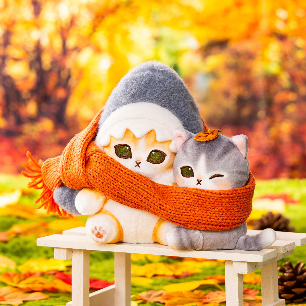 mofusand 목도리 친구 인형 (상어냥 & 아기냥)
