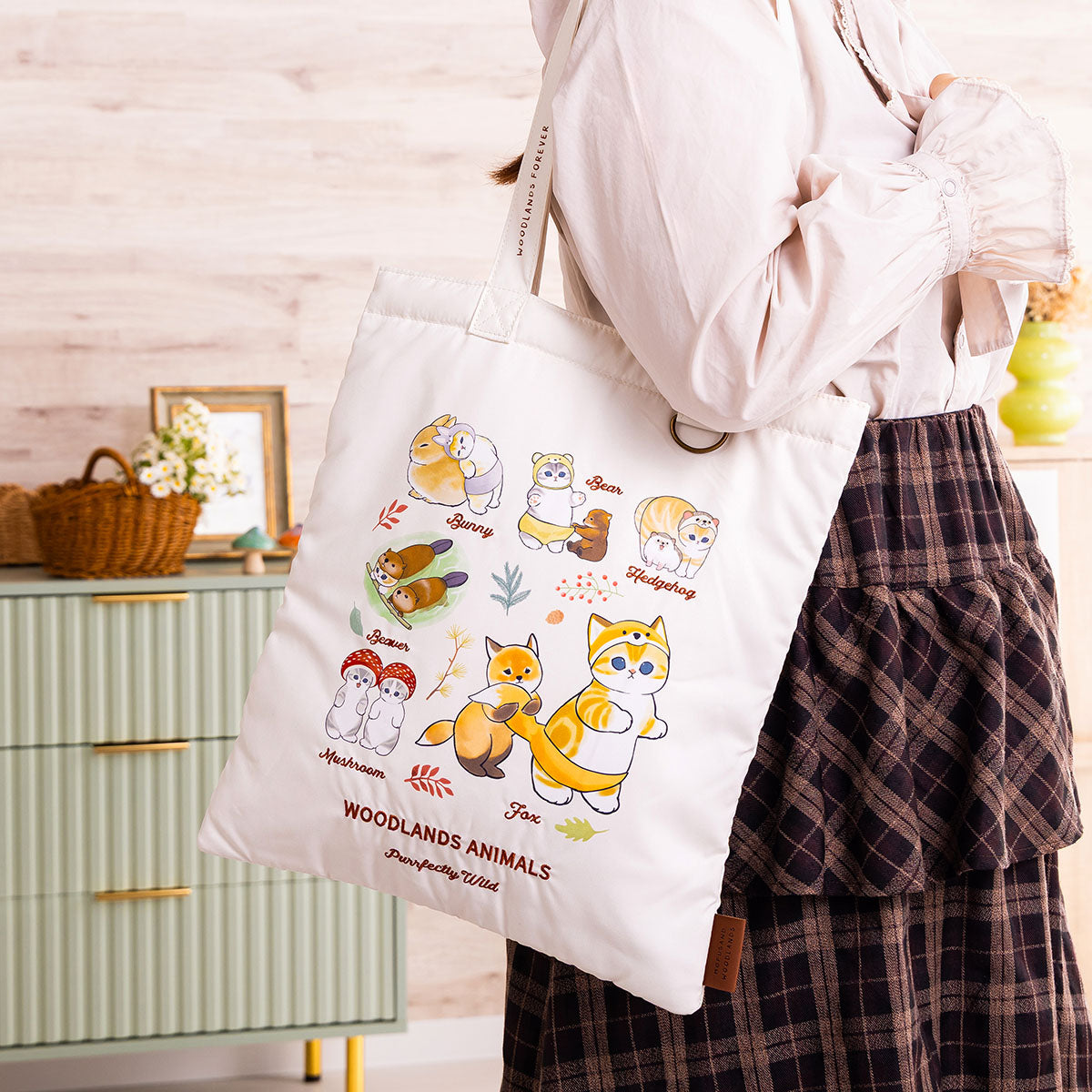 mofusand WOODLANDS Flat Tote Bag (Zukan)