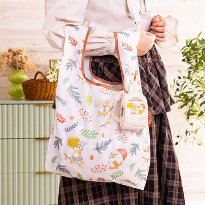 mofusand WOODLANDS Eco bag in mini backpack pouch (Konoha)