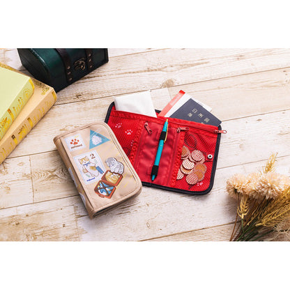 mofusand パスポートも入るマルチポーチ(切手)