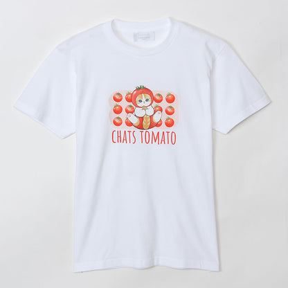 mofusand もふもふマルシェ Tシャツ トマト ホワイト