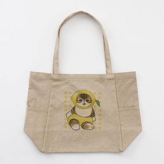 mofusand Mofumofu Marche Tote Bag Lemon Beige