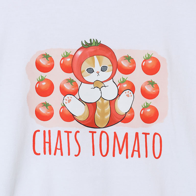 mofusand もふもふマルシェ Tシャツ トマト ホワイト